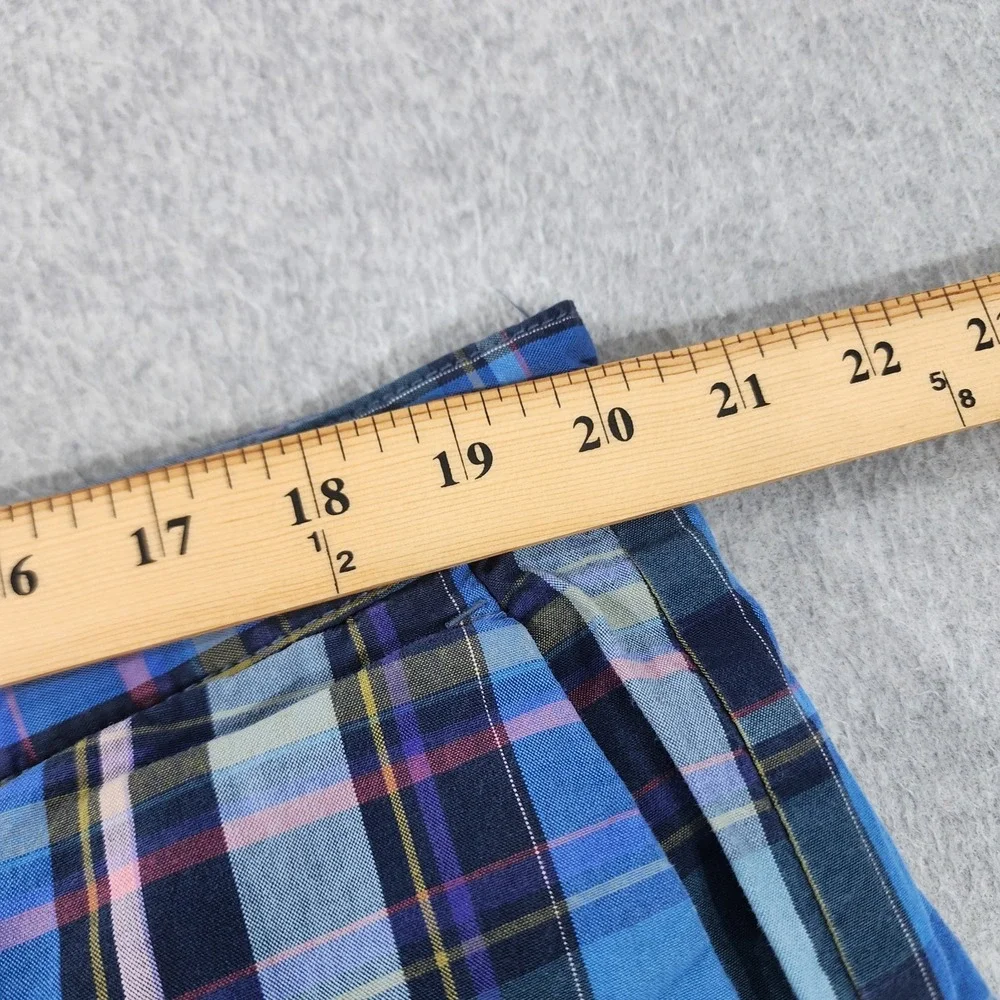 Tommy Bahama Golf Shorts Mens 40x9 Blue Pink‎ Plaid Striped Reversible Pockets
